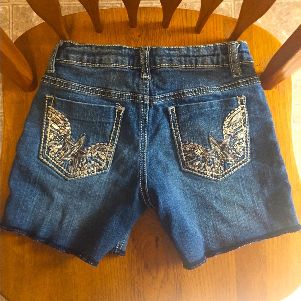 Girls Vanilla Star Denim Shorts